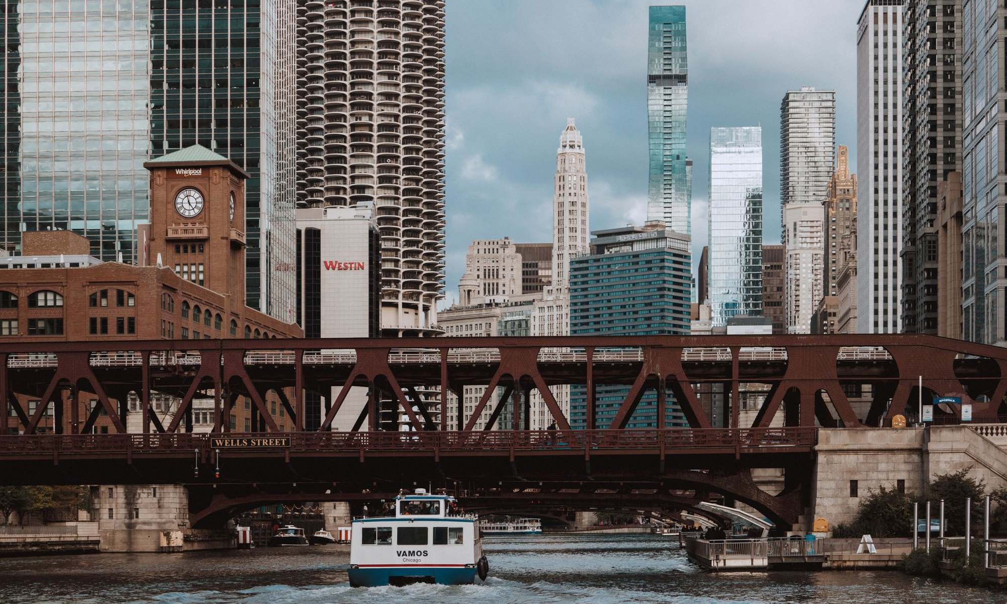 The Wells Street Bridge over the Chicago River